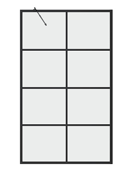 Душевая шторка на ванну Grossman GR-10590BLACK 90х150 стекло прозрачное профиль черный ориентация универсальная